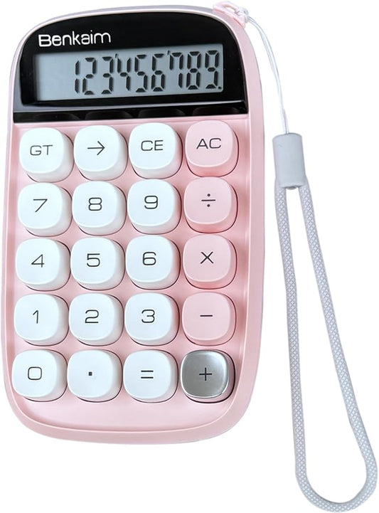 Calculators, Benkaim Desktop Calculator, Basic Standard Calculator, 10 Digit Large LCD Display Big Button Calculator, Pink Cute Desk Accessories for School, Office & Business Use (Pink)
