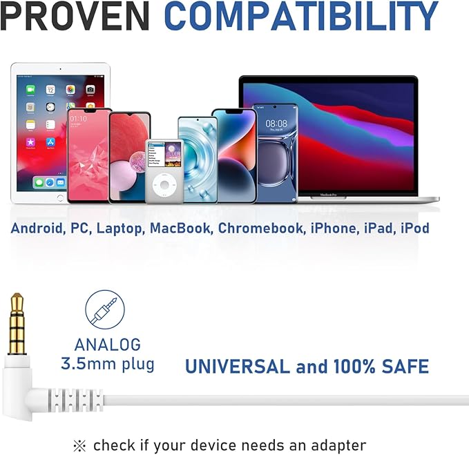 LUDOS FEROX 10 Pack Wired Earbuds in-Ear Headphones, 5 Year Warranty, Earphones with Microphone, Noise Isolation for 3.5mm Jack Ear Buds for iPhone, Samsung, Computer, Laptop, Kids, School Students