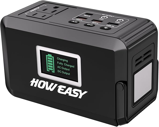 HOWEASY Portable Power Bank, 24000mAh Portable Laptop Charger Power Bank with 2 110V/120W AC Outlet，Portable Battery Pack & Power Bank for Notebooks, MacBook, Laptops