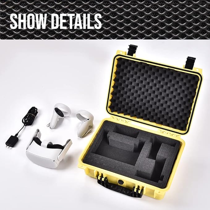 VR Carrying Case Outdoor Portable Storage Box Protector Glasses Bags(Yellow)