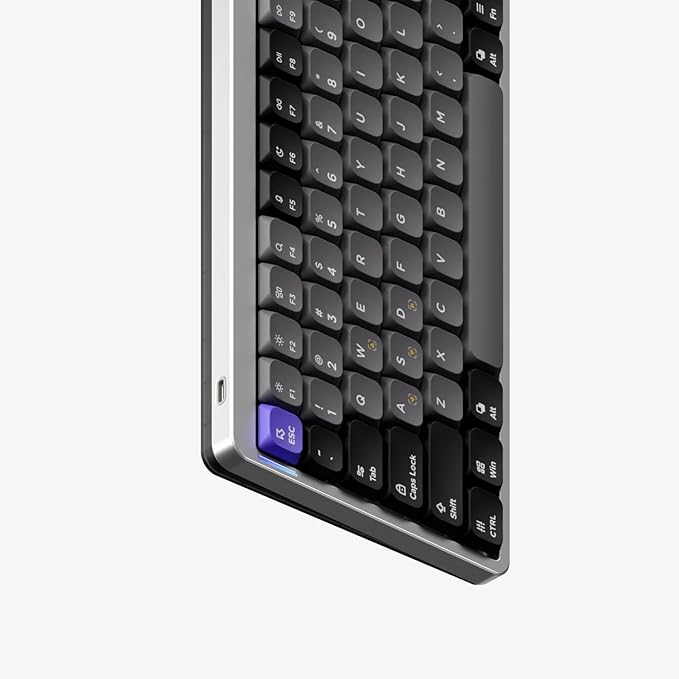 nuphy Air75 HE Rapid Trigger Wired Custom Magnetic Gaming Keyboard,RGB HotSwap, 84 Keys 75% Layout Adjustable Actuation Esports Low Profile Keyboard, Hall Effect Keyboard(Magnetic Jade Pro Switch)