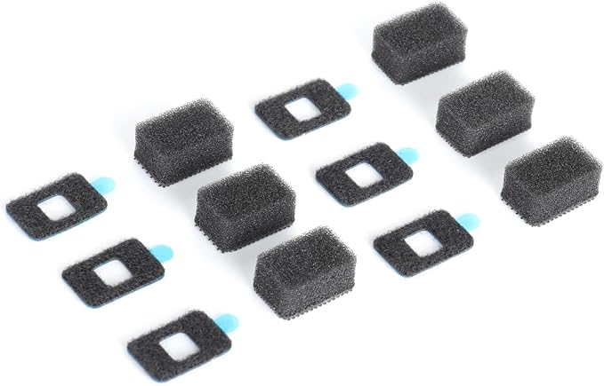 SEASKY [6 Pairs] Noise-reducing Windproof Foam Accessories for Insta360 X4 X3 X2 Gopro Hero 13/12/11//10/9 Black Sports Action Camera