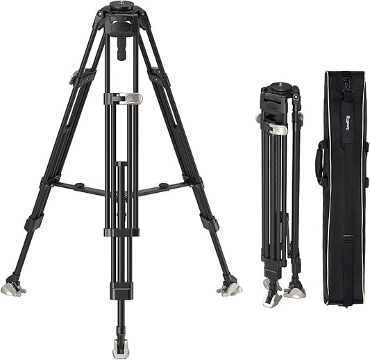 SmallRig FreeBlazer Heavy-Duty Carbon Fiber Tripod, 72" Video Bowl Tripod with One-Step Locking System, Load up to 55 lbs, for Camera, Camcorder-4167