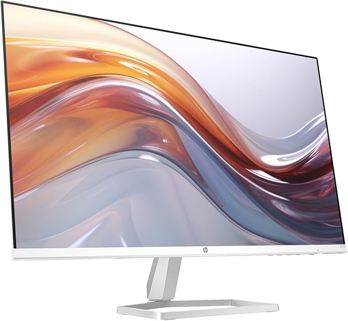 HP 27 Monitor with Dual 2W Speakers (Replaces M27fwa) 27" 100Hz IPS FHD 99% sRGB 300 Nits Display, Adjustable Tilt, Flicker-Free, Anti-Glare, Eye Ease, White/Silver w/DKZ USB Port Expander (2 Pack)