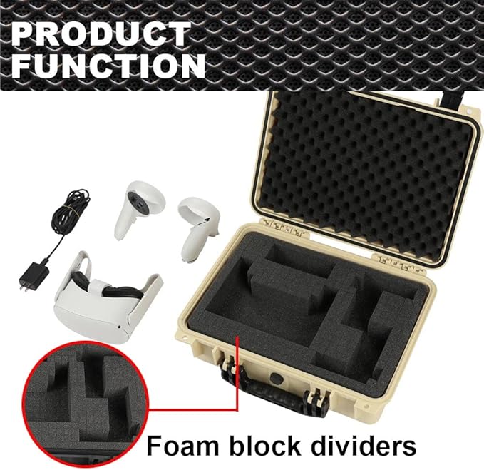 VR Carrying Case Outdoor Portable Storage Box Protector Glasses Bags(Bronze)
