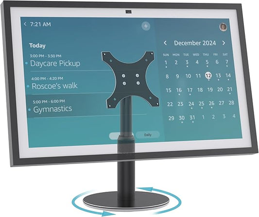 Stand for Echo Show 21 and 15 (1st, 2nd Gen), Adjustable Stand, Metal Table Holder, Alexa Show 15 2nd Generation Tilt Desk Holder (Black)