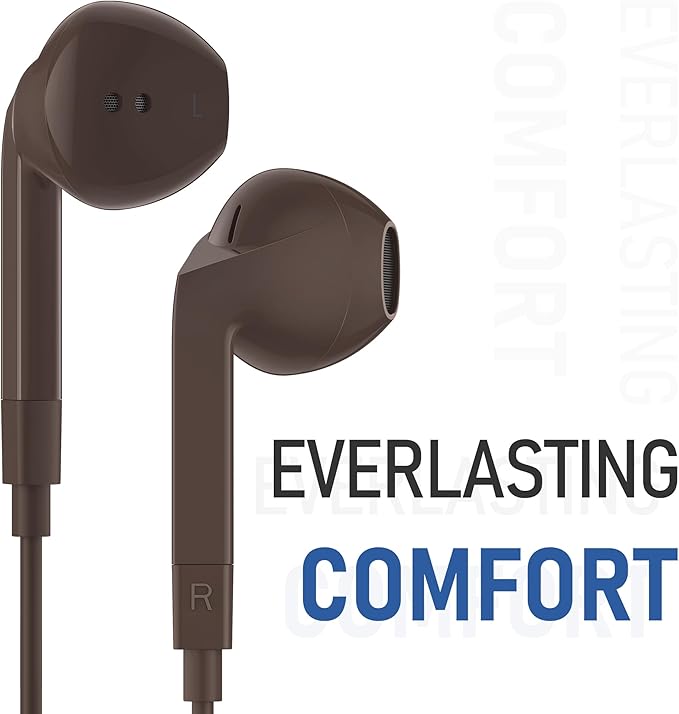 LUDOS FEROX USB C Headphones for iPhone 16 15 Pro Max Plus iPad Pro, 5 Years Warranty, Magnetic USB-C Earbuds for Samsung Galaxy S24 S23 Ultra S22 S21 S20 A55 A54 A53, USB Type C Earphones - Brown