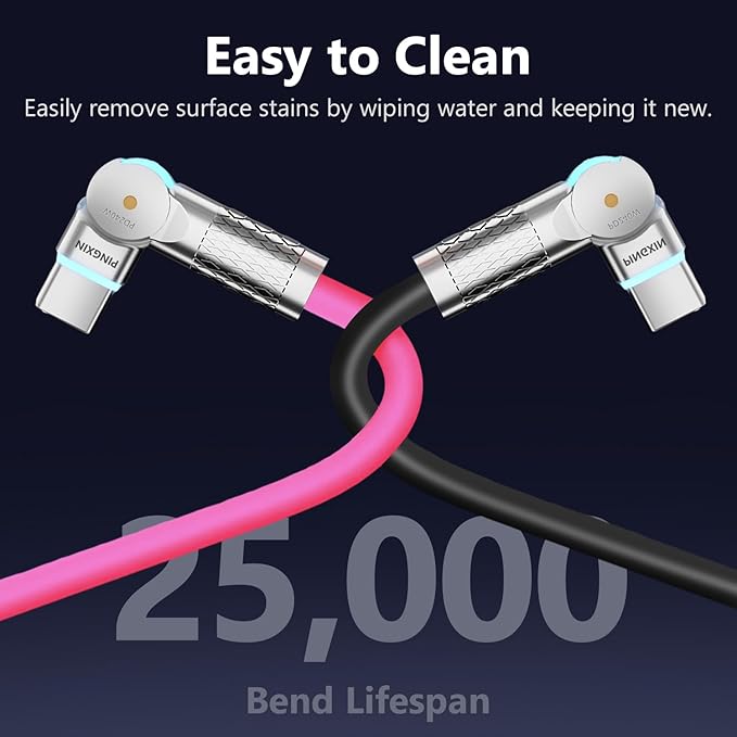 USB C to USB C Cable 10ft 240W 2-Pack USB 2.0, Type C Charging Cable for iPhone 15, Samsung Galaxy S23, MacBook Pro 2020, iPad Pro, iPad Air 4, Pixel and More. Black+Pink