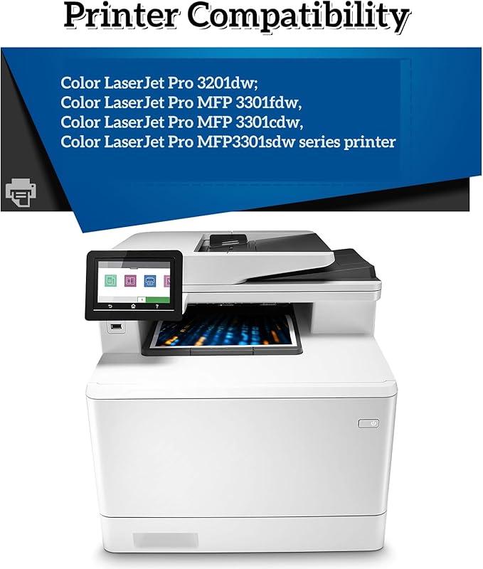 218X Toner Cartridges for Laser Jet Pro 3301sdw 3301fdw with Chip Compatible with HP 218X 218A Color Laser Jet Pro 3201dw MFP 3301sdw 3301fdw 3301cdw Printer W2180X Toner (Black Cyan Yellow Magenta)