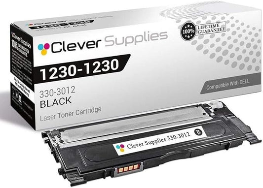 CS Replacement Toner Cartridge Compatible with Dell 1235 330-3012 Black 1230 1230c 1230cn 1235 1235c 1235cn 1500 Page Yield