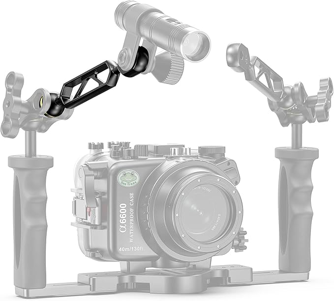 Sea frogs Ball Arm Ball to YS Mount Arm 2.0" Essential Diving Equipment Underwater Photography Gear Lighting System Aluminum Alloy Diving Equipment Accessory Lightweight Arms AM-3