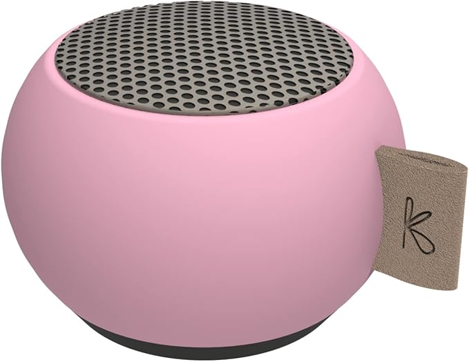 aGO mini Portable Bluetooth Speaker, Water Resistant (IPX5), Up to 12 Hours of Wireless Play, Stereo Sound, Wireless Speaker for Indoor and Outdoor (Pink)