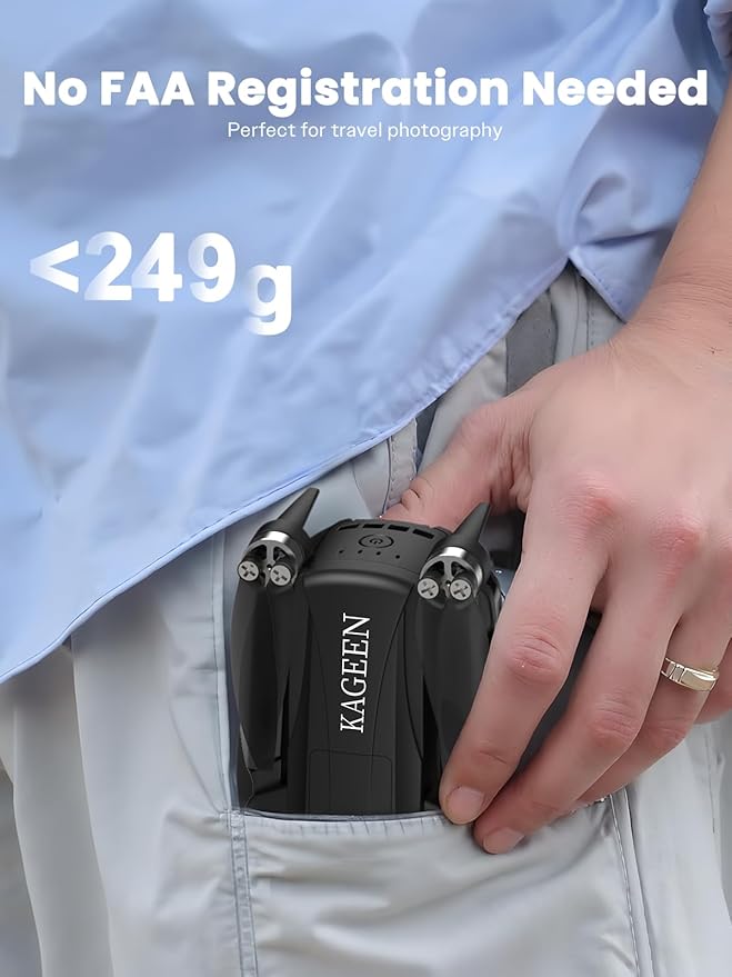 GPS Drone with Camera for Adults 4K, 5.5" Touchscreen Controller, 3-Axis Gimbal & EIS, 46 Mins Flight, 2KM FPV Transmission, Under 249g Foldable Quadcopter, Brushless Motors, Auto Return, Gift for Beginner