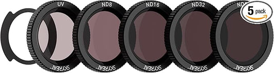 Skyreat Neo ND Filter Set,Multi-Coated Magnetic ND Filters Compatible for DJI Neo Drone Accessories -5 Pack (UV, ND8, ND16, ND32, ND64)