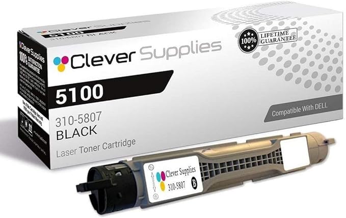 CS Replacement Toner Cartridge Compatible with Dell 5100 310-5807 Black 5100 5100cn 9000