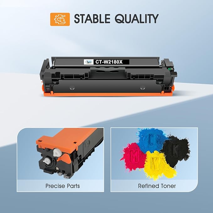 218X 218A Toner Cartridges 4 Pack High Yield 3301fdw 3201dw with Chip Compatible Replacement for HP 218X 218A Color Laserjet Pro MFP 3301cdw 3301sdw Printer Ink Set W2180X (Black Cyan Yellow Magenta)