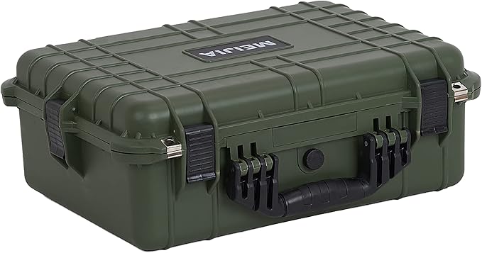 MEIJIA Portable Waterproof Protective Case,Hard Camera Case,Customized Fit Foam Inserted, Elegant Black,Fit for Camera, Equipments, Lens,Drones(Black)