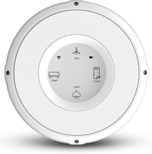 Smart Home Controller + Bluetooth Controller - Works with Alexa, Google Home, Home Assistant, SmartThings, lights, thermostats and more - Programmable & Customizable Buttons, (Snow Pearl)