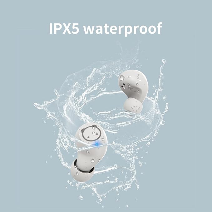 Panda Wireless Earbuds, Bluetooth Earbuds with Microphone- 32H Playtime, 3D Stereo,Waterproof in Ear Earphone for iPhone and Android