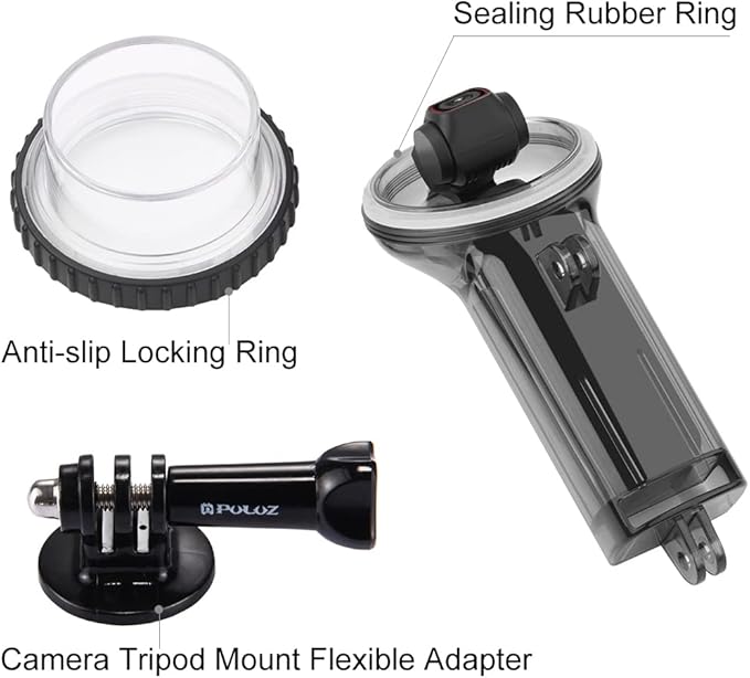 PULUZ Waterproof Housing Case for DJI Osmo Pocket 2, 60m Deep Diving Protective Housing Shell for Underwater Photography