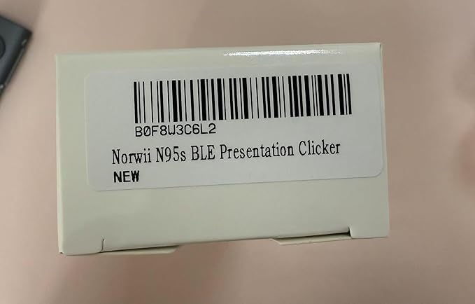 Norwii N95s BLE Presentation Clicker with Digital Pointer for PowerPoint Presentation on TV Screen and Projection Screen, Wireless Presenter Remote with Countdown Timer (Green Light-USB-C)