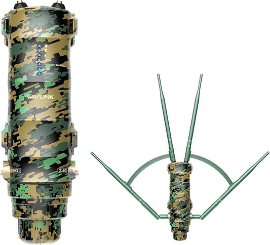 WAVLINK AC1200 Outdoor WiFi Extender, High Power Long Range Signal Booster with PoE Power, 2 Gigabit Port, Dual Band 2.4GHz+5GHz ,Supports Router/AP/Repeater Modes for Home, RV, Camera