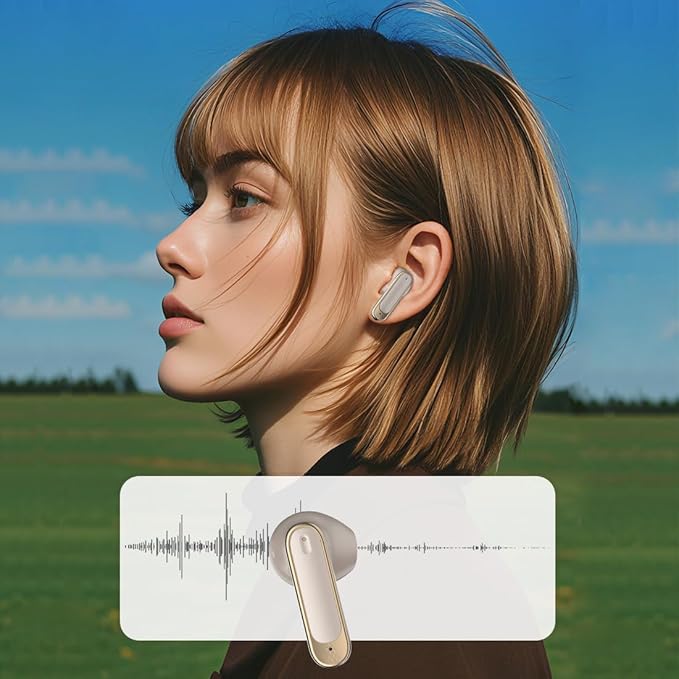 Wireless Earbuds Bluetooth 6.0 Headphones with LED Power Display and Power Bank Charging Case 50H Playtime IPX7 Waterproof in-Ear Ear Buds with Mic Deep Bass Earphones for iPhone Android Samsung