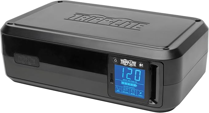 Tripp Lite 1000VA Smart UPS Battery Back Up, 500W Tower, 8 Outlets, LCD Display, AVR, USB, Tel / DSL / Coax Protection, 3 Year Warranty & $250,000 Insurance (SMART1000LCD) Black