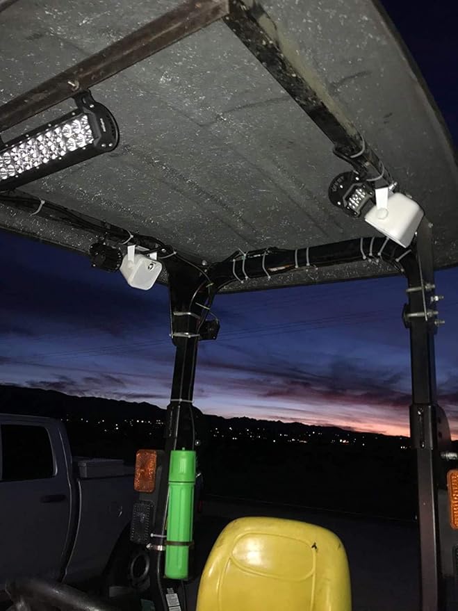 4" Heavy Duty Waterproof Boat Marine Box Outdoor Speakers Surface Mounted for Skid Steer ATV UTV RZR Golf Cart (White)