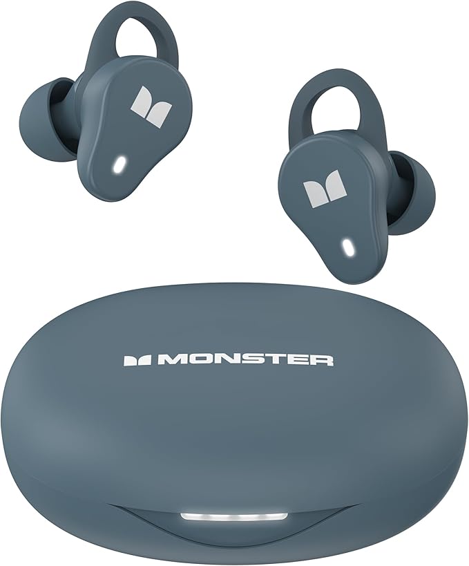Monster N-Lite 210 Wireless Earbuds, Bluetooth 5.4 in Ear Stereo Headphones, Built-in Mic for Crystal Clear Call, 32H Playtime, Waterproof Earphones for Sports
