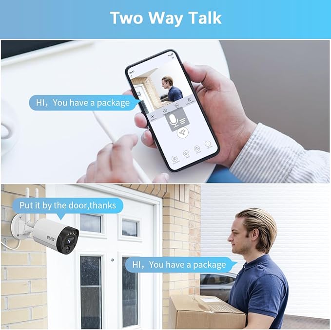 【90ft Super Night Vision】 5MP Outdoor Wireless Security Camera System, Wireless Cameras for Home Security, Home Video Security Cameras, WiFi Surveillance DVR Kits
