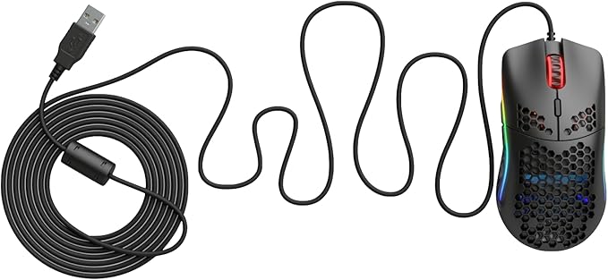 Glorious Model O Wired Gaming Mouse 67g Superlight Honeycomb Design, RGB, Pixart 3360 Sensor, Omron Switches, Ambidextrous - Matte Black