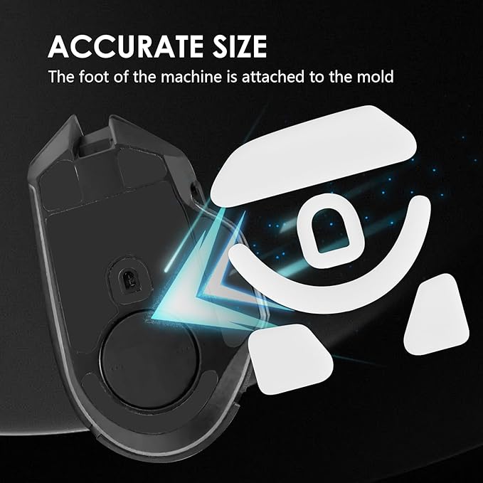 2 Pack V3 Pro Wireless Gaming Mouse Feet Sliding Stickers, Mice Glass Skates Pad, Replacement Glide Stickers for Smooth Control and Precision on Any Gaming Surface (Glide Mice Skates, PTFE)