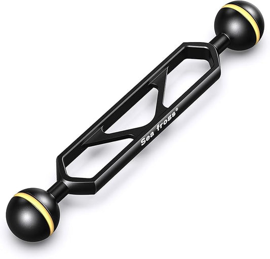 Sea frogs Double Ball Arm 6.0" Essential Underwater Photography Gear Lighting System Aluminum Alloy Diving Equipment Accessory Lightweight Arms DA-1