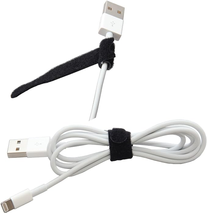 Reusable Cable Ties 1/2" x 8" for Cable Management and Organizing Cords - 30 Pack Bundled with 2 Bonus Cinch Straps (Blue)