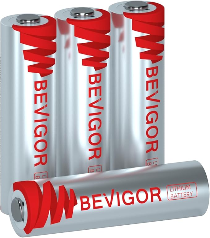 BEVIGOR Lithium Batteries AA Size, AA Battery 4 Pack, Double A Batteries, 1.5V Double A Battery, Longer Lasting Lithium Iron Batteries for Flashlight, Toys, Remote Control【Non-Rechargeable】