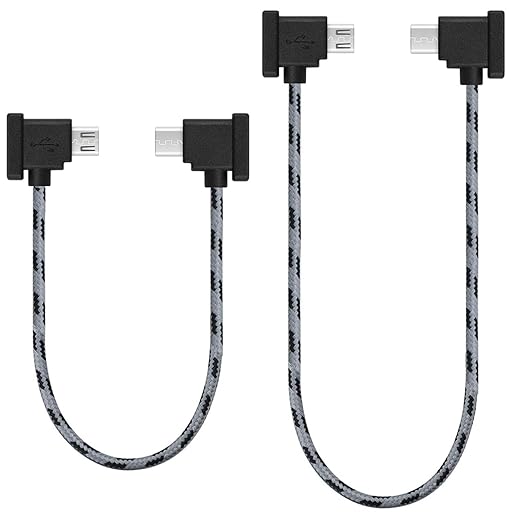 1FT+0.5FT(2 pack) Micro to USB C Remote Controller Cable for IPhone 17/16/16e/15 Pro Max, DJI Mavic Mini SE, Mavic 2 Pro/Zoom/Air, Mavic Pro, Spark, DJI Drone to Tablet Cable OTG Data Cord Accessories