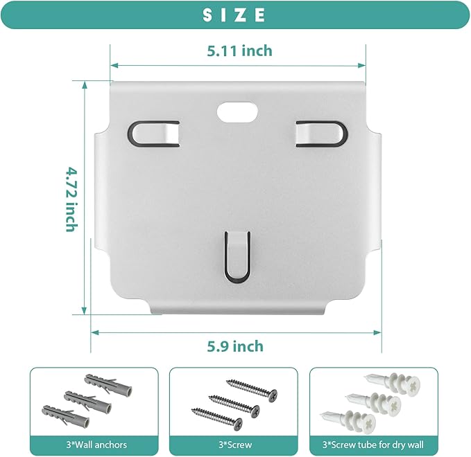 Small Wall Shelf, 4.7" Floating Shelves for Speakers, Internet Router, Smart Home, Apple HomePod Mini, Echo Dot 4th, Security Camera– for Bedroom, Gaming Room, and Living Room (Silver)