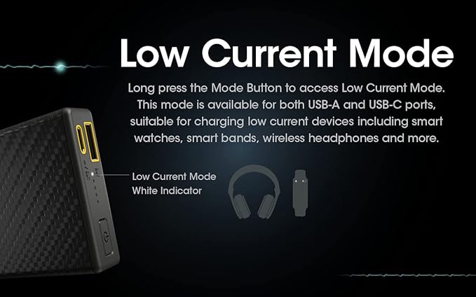 Nitecore Carbo 20000 Lightweight 20000mAh Power Bank for Outdoor, QC PD Quick Charge, USB & USB-C Dual Ports Waterproof Impact Resistant with Lumentac USB Cable