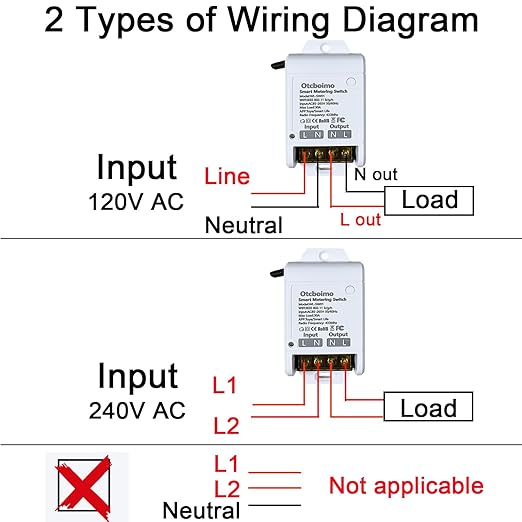 30A Heavy Duty WiFi Wireless Smart Switch with Energy Monitoring, DIY Switch for Smart Home Automation, Tuya APP / RF433Mhz 328FT Remote Control, Timer, Compatible with Alexa & Google Home