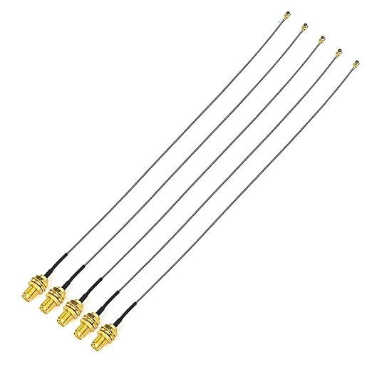 Superbat RP-SMA Pigtail 12inch RP SMA Female Cable for Wireless Routers Mini PCIe Cards Network PCI WiFi External Antenna Mod Tmobile Gateway 5-Pack