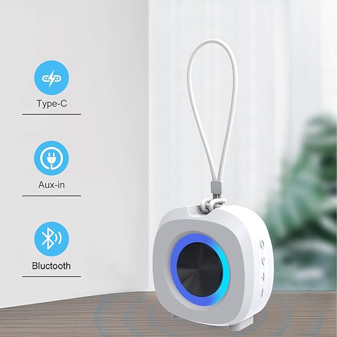 Bluetooth Speaker Portable Media Players Clear Loud Stereo Sound Deep Bass Wireless Speaker With Lights TWS IPX5 Waterproof Small Speakers Long Playtime for Home/Party/Outdoor/Beach Electronic Gadgets