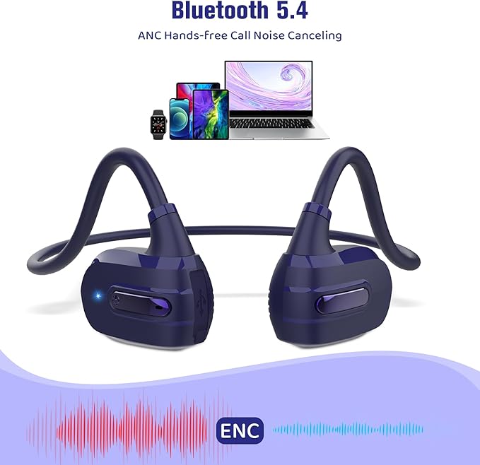 BANIGIPA Kids Headphones, Open Ear Headphones Comfortable for Teens Child Boys Girls, Wireless Bluetooth 5.4 Headset w/Mic for School/Tablet/Travel, 13g Ultra-Light, Protect Hearing, 10H Playtime