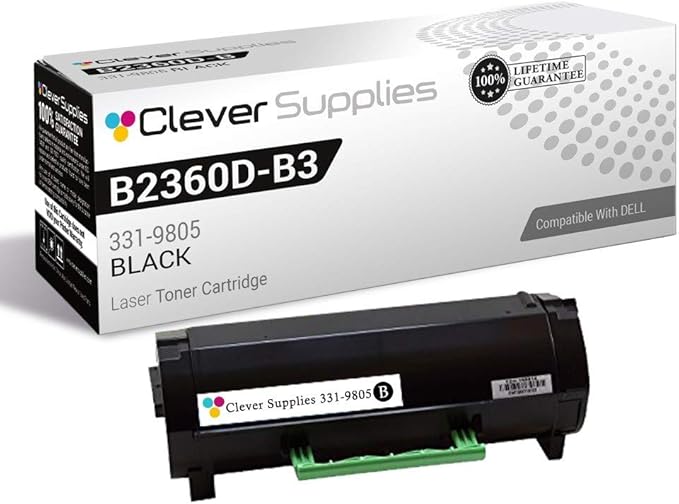 CS Replacement Toner Cartridge Compatible with Dell B2360D-B3465DNF 331-9805 Black Laser B2360 Laser B2360D Laser B2360DN Laser B3460 Laser B3460DN Laser B3465 Laser B3465DN Laser B3465DNF