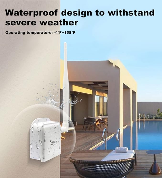 Wireless Bridge Point-to-Point Long Range Wireless Access with High-Gain Antenna, 2.4G WiFi Bridge Repeater Supports 2600 feet Outdoor Transmission Distance, Air Ethernet Cable