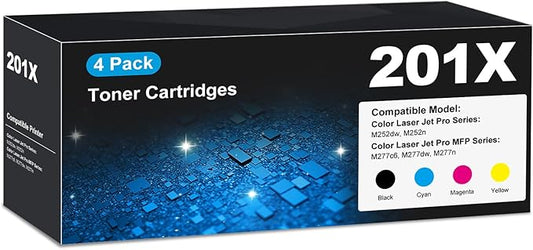 201X Toner Cartridge MFP M277dw M277c6 CF400X 201X High Yield Compatible for HP 201A Toner Cartridge with Chip for Laser Jet Pro MFP M277dw M277c6 Laser Jet Pro M252dw M252n MFP M277n HP201X