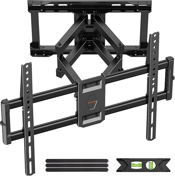 75 85 inch Full Motion TV Wall Mount for 40-86'' TV Mount, Heavy Duty Adjustable articulating Bracket Tilt Swivel Extension Level, VESA 600x400mm, 16" Studs, 132 lbs for 65 70 75+ TVs