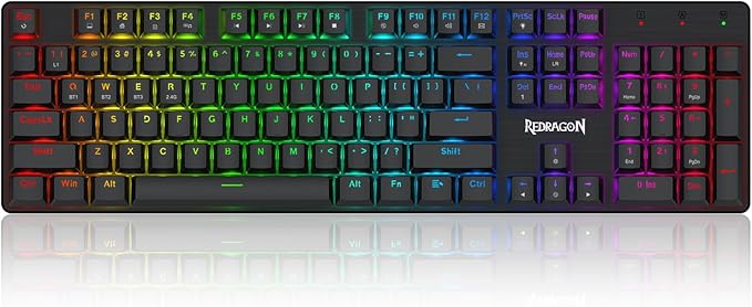 Redragon K671KS Wireless Mechanical Gaming Keyboard, Tri Mode BT/2.4G/USB-C Hot Swappable Custom Keyboard, RGB Backlit Computer Gaming Keyboards, PBT Keycaps, Programmable for PC/Tablet/MAC