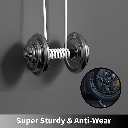 Adoreen Cat 6E Cat 7 Outdoor Ethernet Cable 30 FT White, High Speed Shielded Network Cable, S/FTP, POE, 26AWG OFC, Heavy-Duty Waterproof Direct Burial Cat 6A Internet Cable RJ45 LAN Cord+Ties-WH