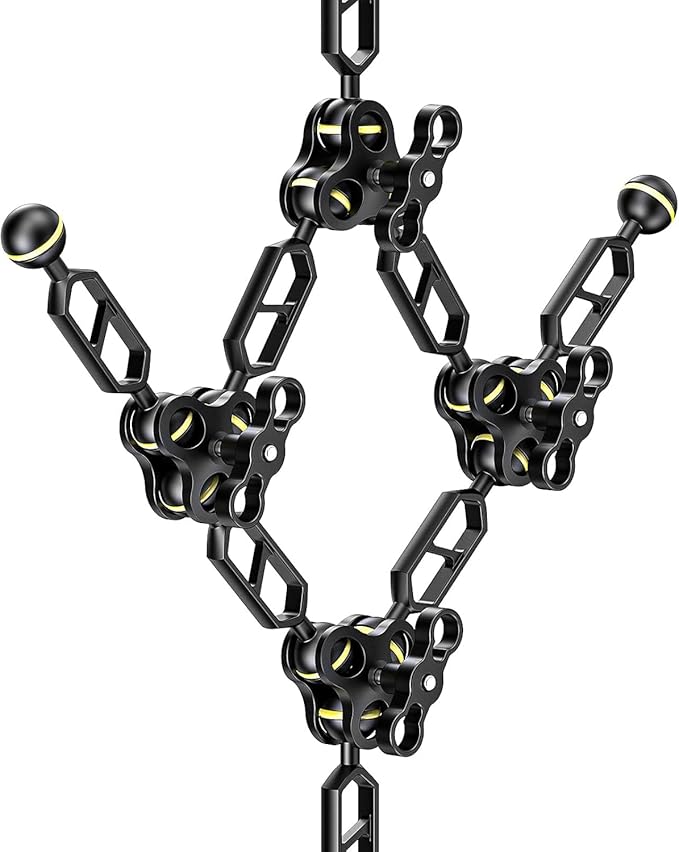 Sea frogs Double Ball Arm 4.0" Essential Underwater Photography Gear Lighting System Aluminum Alloy Diving Equipment Accessory Lightweight Arms AM-9